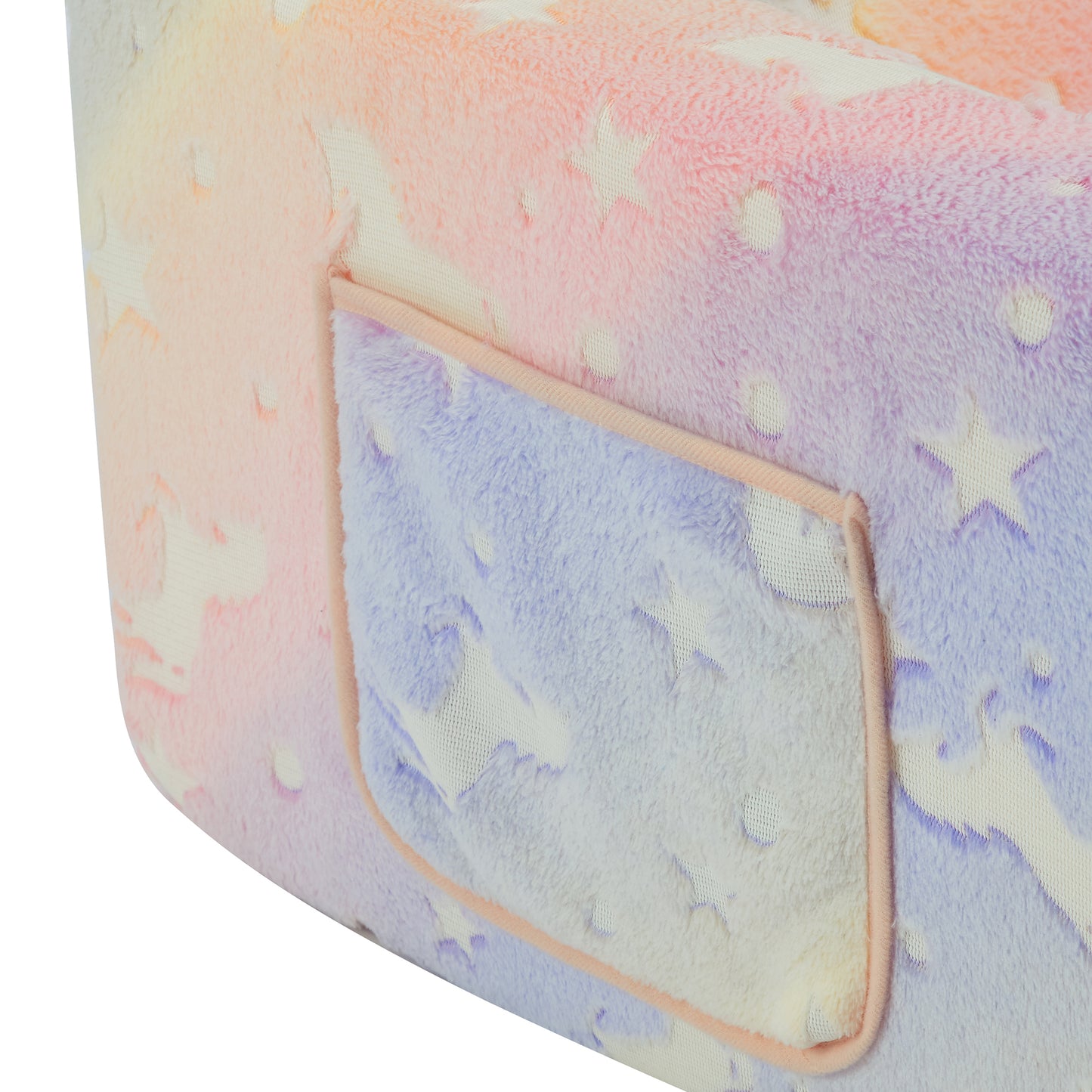 Convertible Kids Chair 2-in-1 Flip Open Kids Couch/Sleeper, Rainbow Star