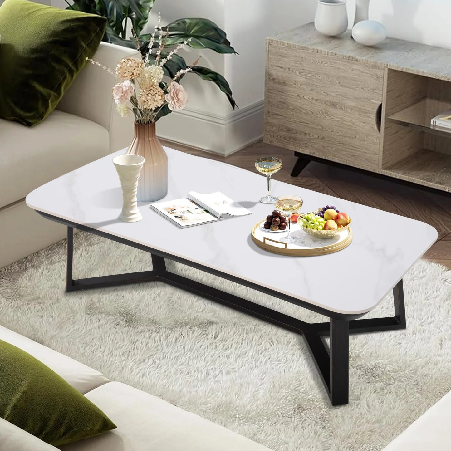 modern rectangular coffee table
