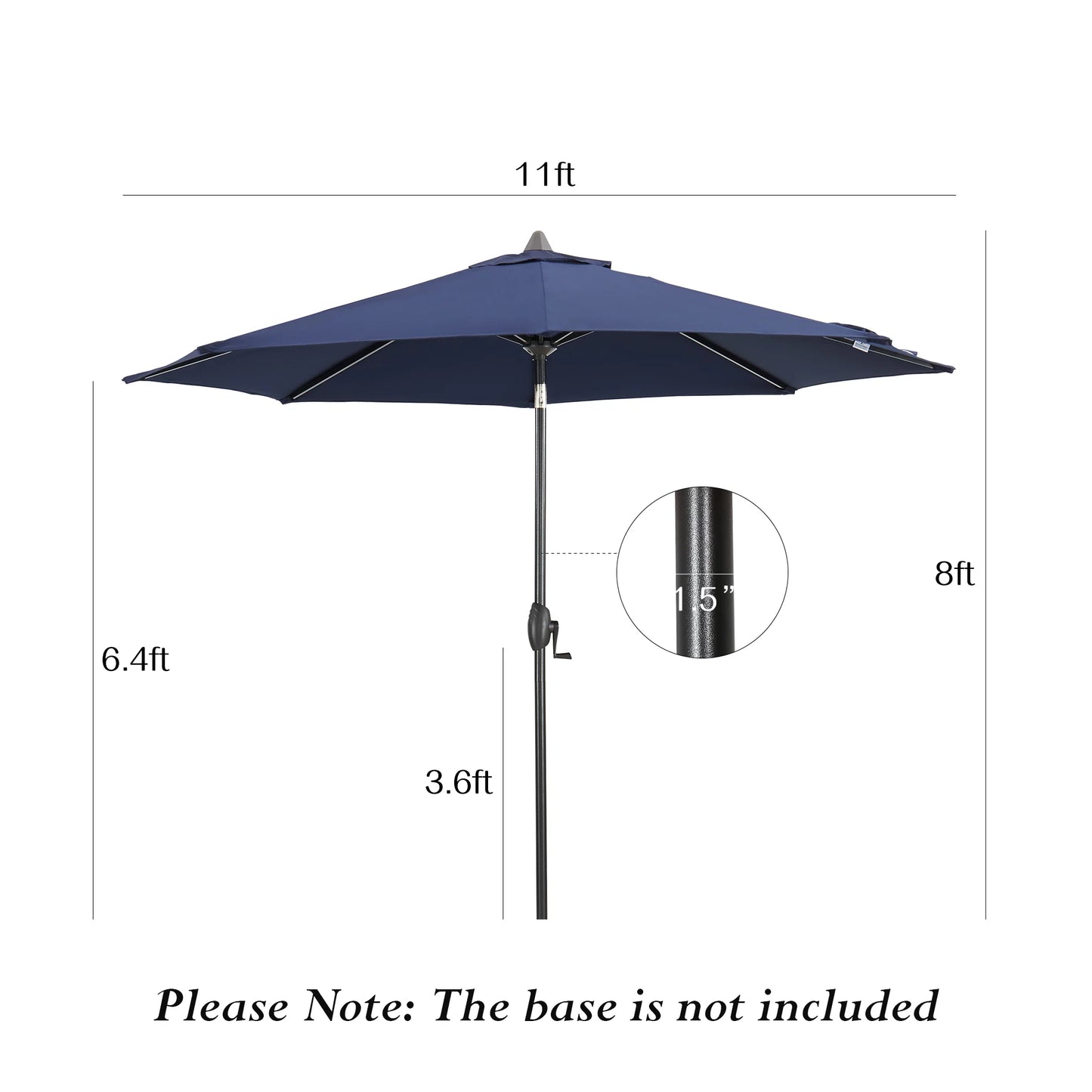 OPEN BOX I PATIO TREE 11ft Patio Octagon Market Umbrella with Sunbrella® Fabric
