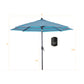 9 Ft Outdoor Sunbrella Tiltable Round Market Umbrella with Aluminum Pole and Crank (Dolce Oasis)
