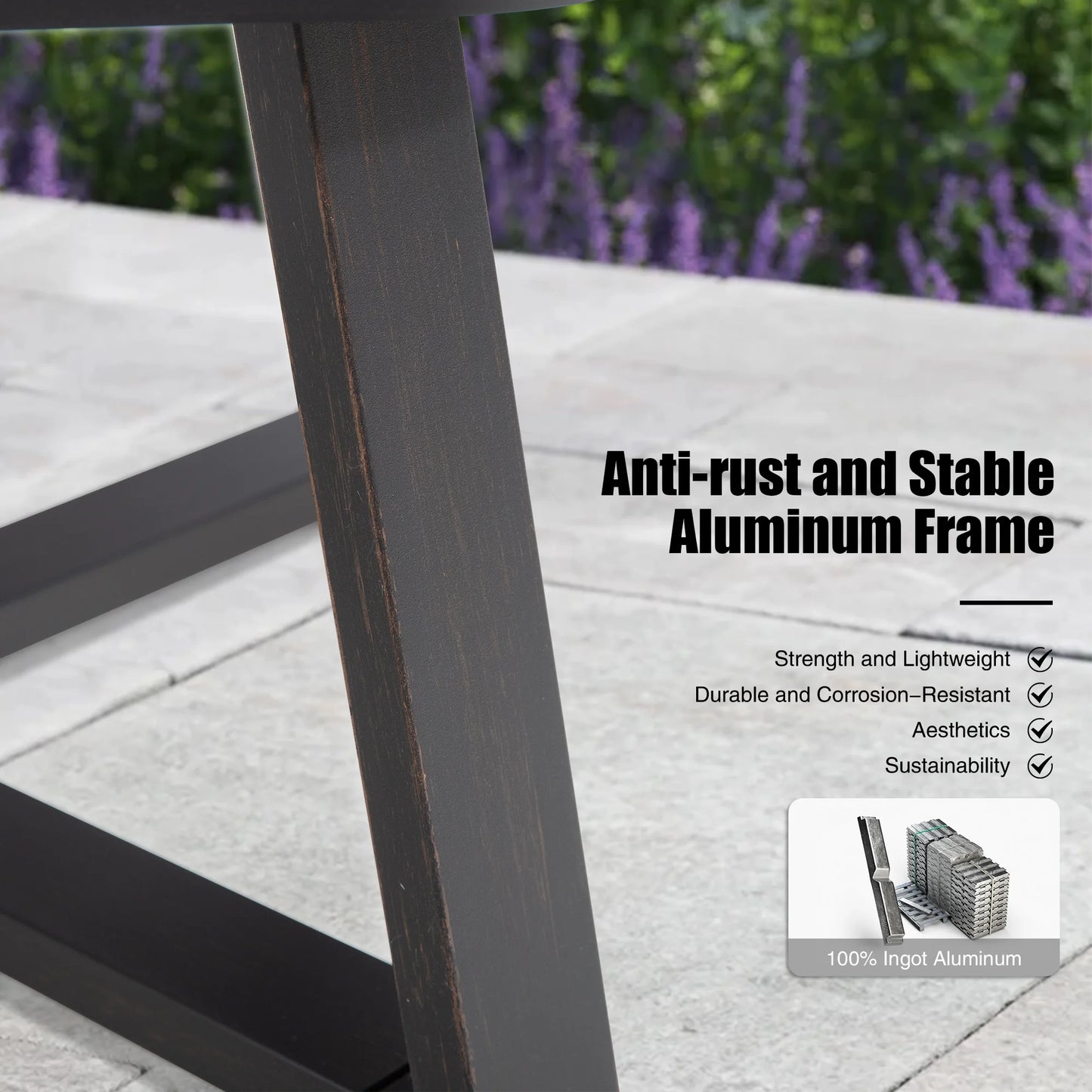 PEAKHOME-Stipa Round End Table With Sintered Stone Tabletop