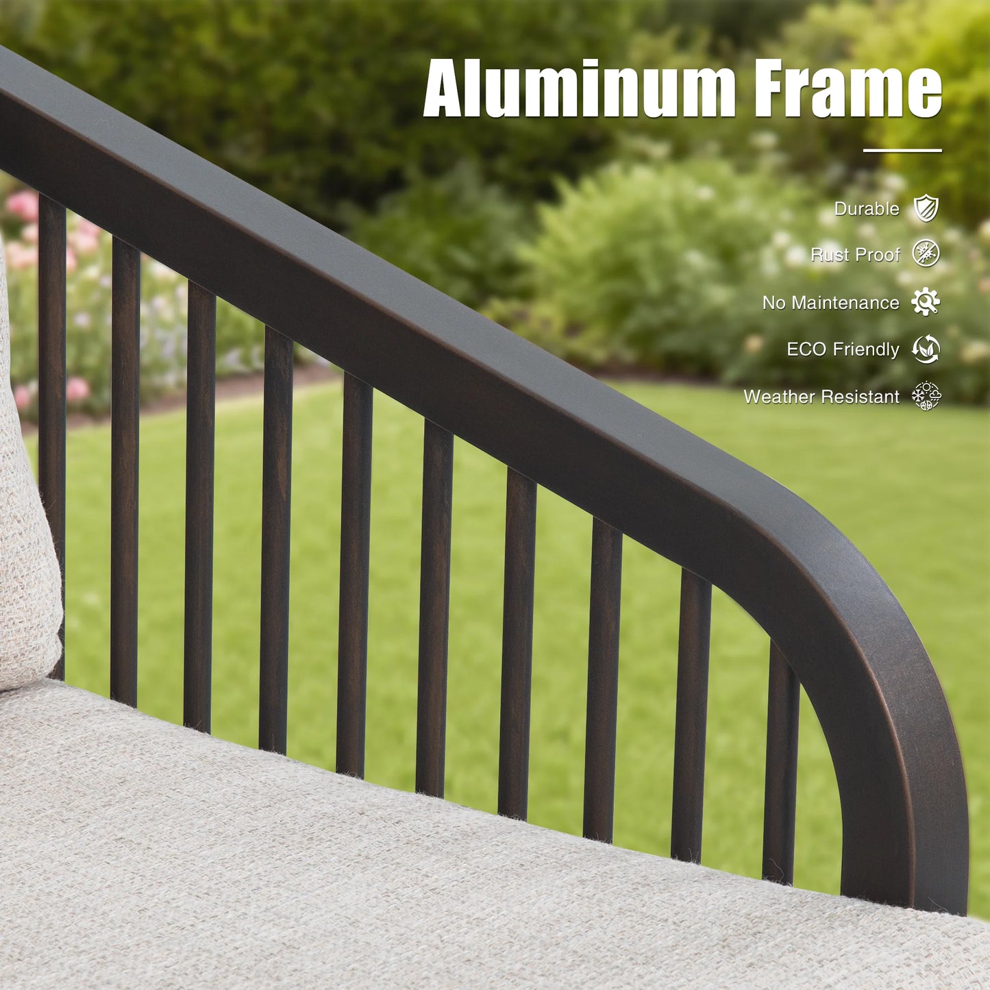 Asheville Patio Aluminum Dining Chair Set of 2