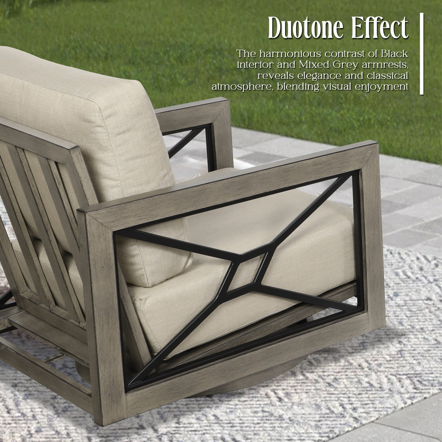 Marindo 3 Pieces Aluminum Patio Bistro Set with Sunbrella® Cushions