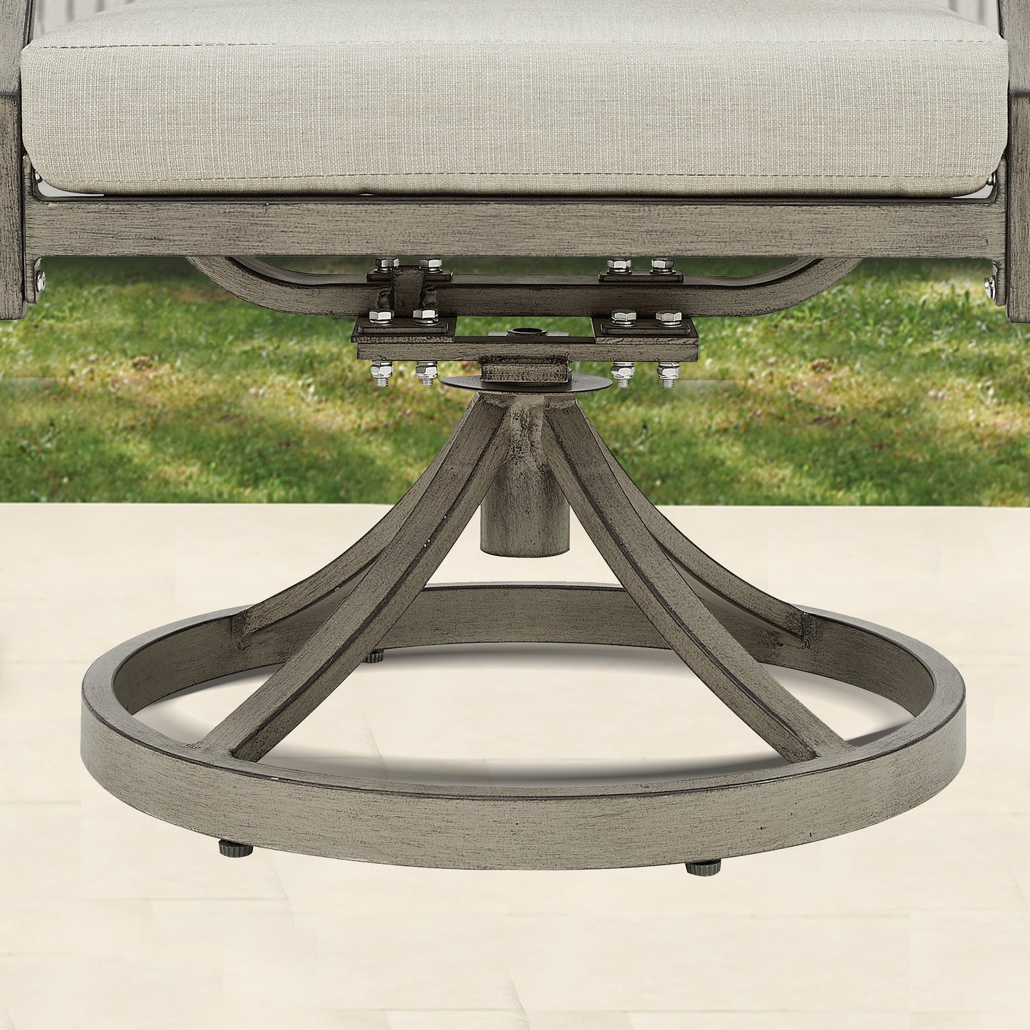 OPEN BOX I PEAKHOME Azur Patio Swivel Dining Chair with Sunbrella® Cushions