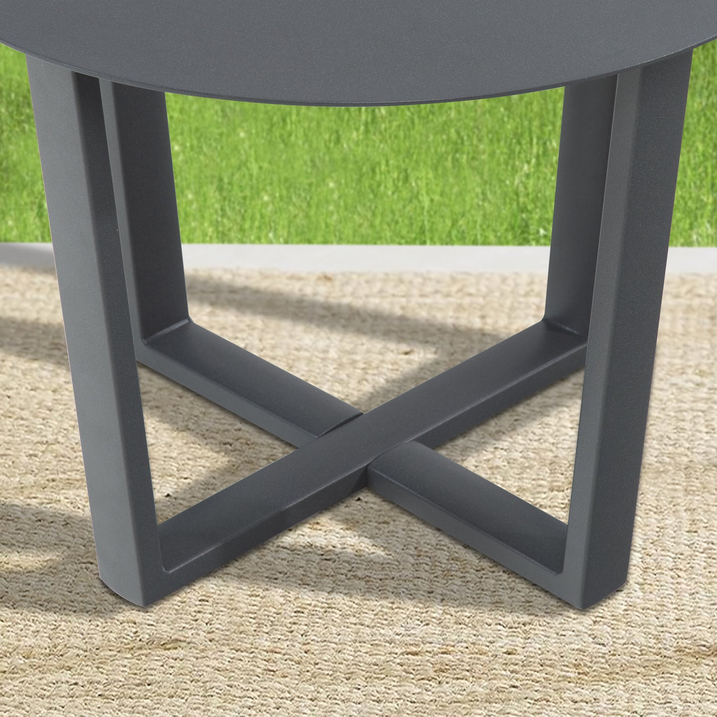 Patio Round Aluminum Side Table