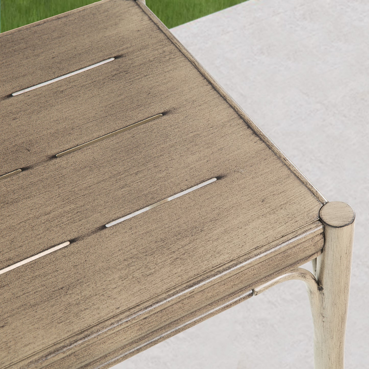 Lamando Patio Square 19.5"L X 19.5" W Aluminum Side Table