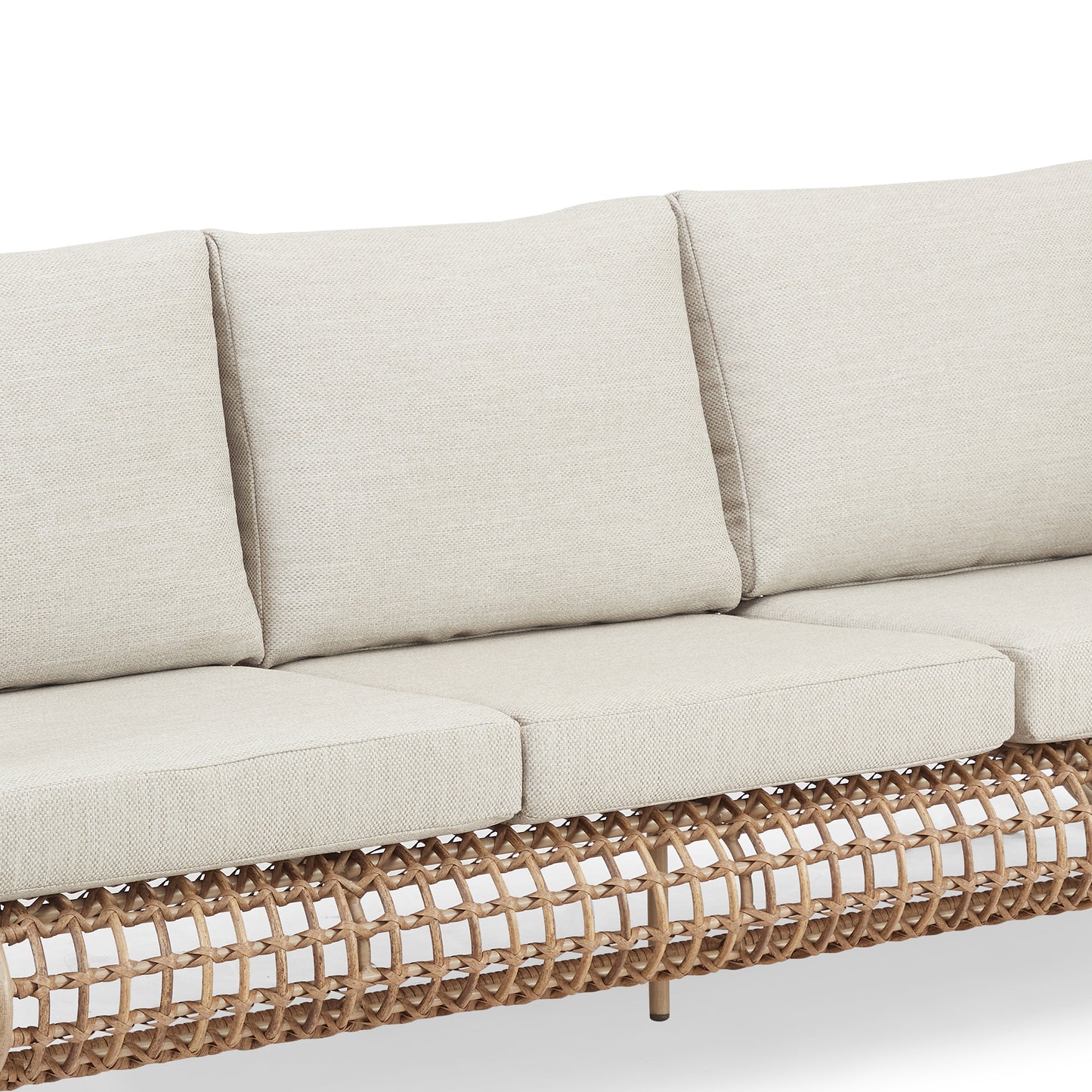 Arsterie Aluminum/Wicker Outdoor Couch Sofa with Cushion