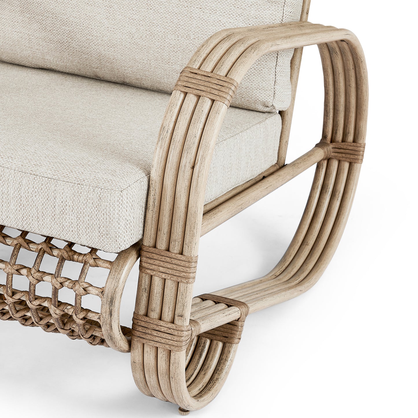 Arsterie Aluminum/Wicker Outdoor Couch Sofa with Cushion