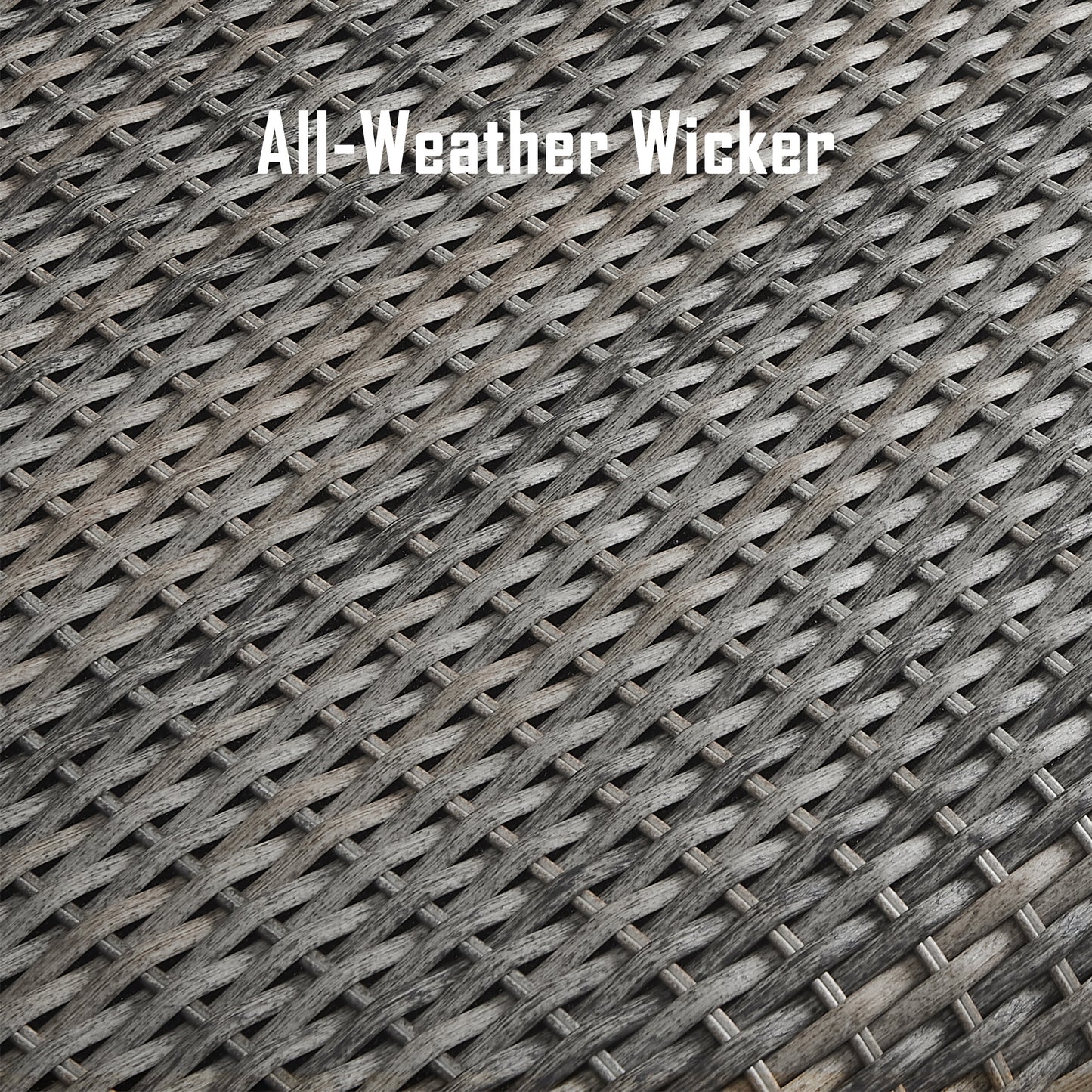 PEAKHOME Pavane Patio Round Dining Set With Lazy Susan and Quick-Drying Foam Chair