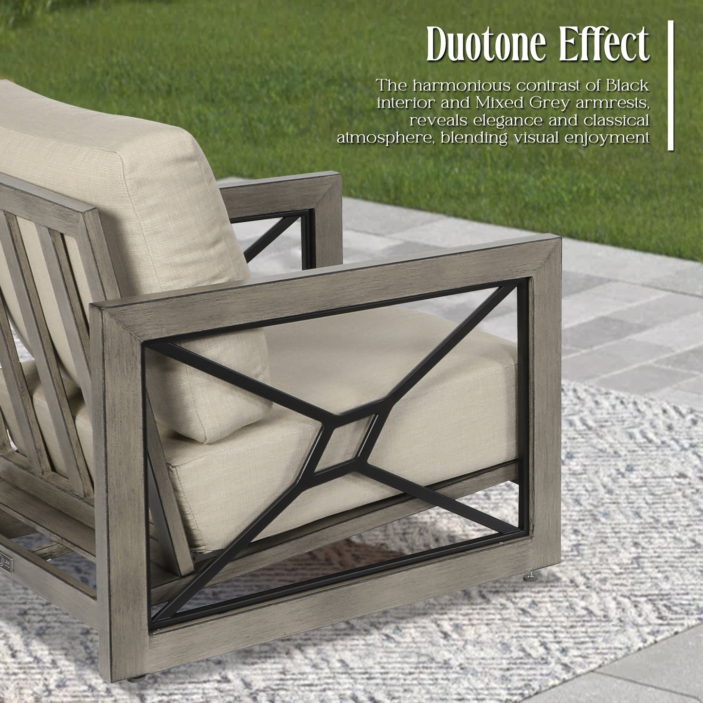 Marindo Patio Aluminum Club Chair With Sunbrella® Cushions