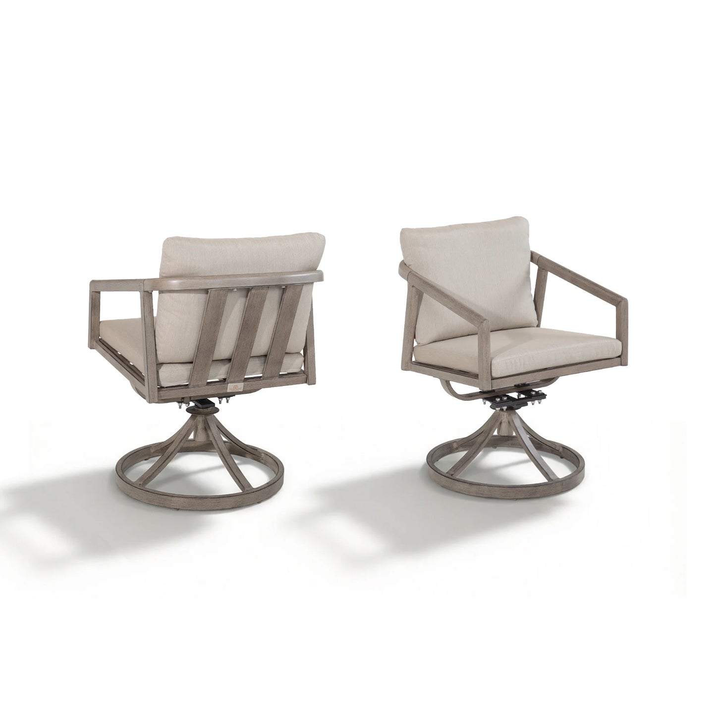 Amalfi Backyard Rectangular Dining Table With 6 Swivel Chairs