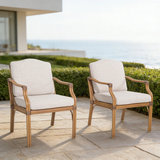 Arcadia Outdoor Fixed Dining Chair Set of 2