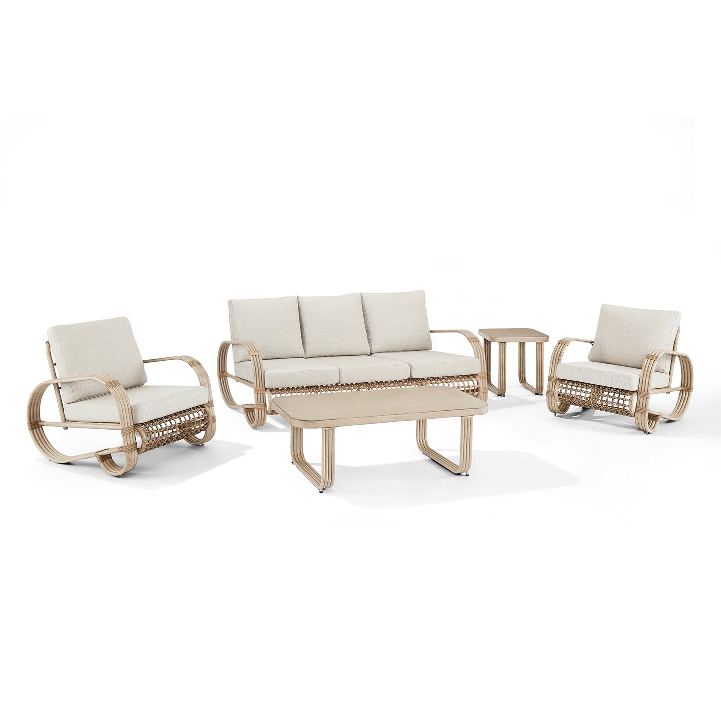 Arsterie 5 Pieces Aluminum Patio Conversation Set
