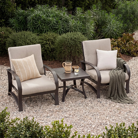 Chamber 2 Patio Fixed Chair and Side Table