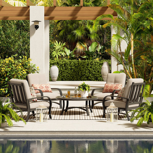 Chamber Patio 5-Pieces Furniture Sets With Club Chair