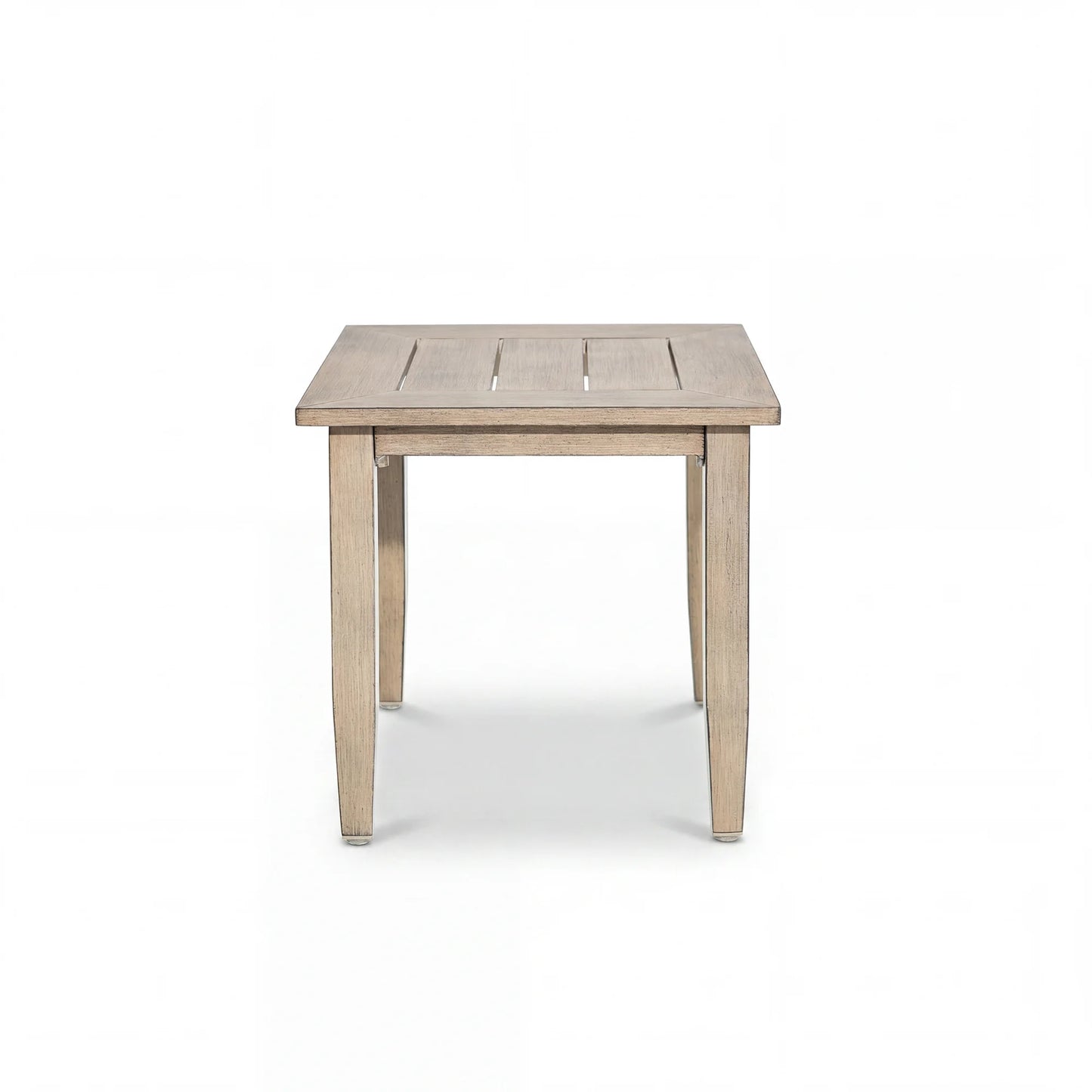 Wooden table on a white background