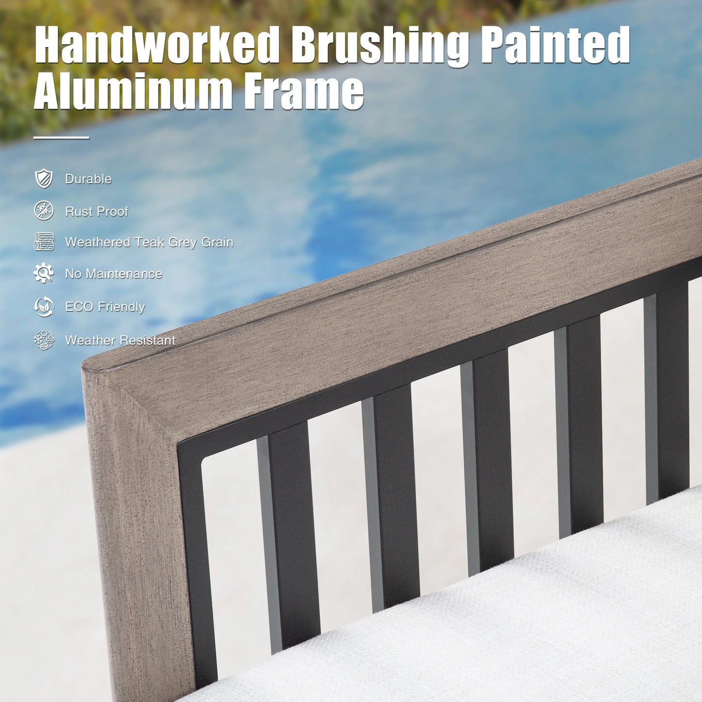 Sereno Aluminum Patio Swivel Club Chair