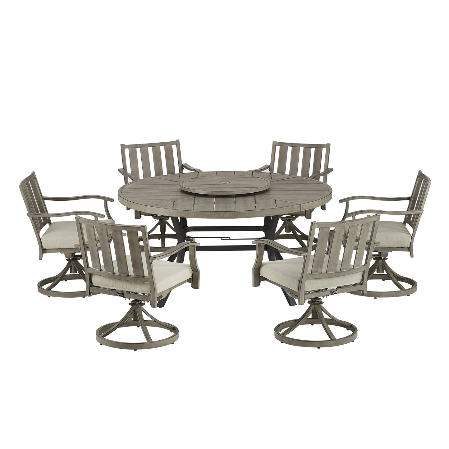 PEAK HOME Azur Round Dining Set With Swivel Chair