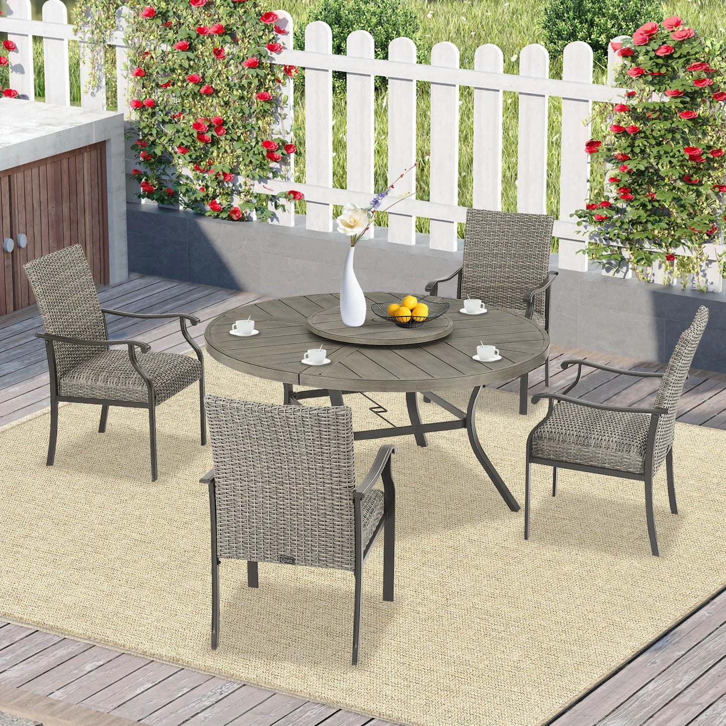 Pavane 5-Piece Patio Dining Set With ArmChair