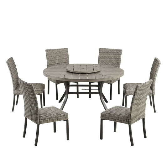 Pavane 7-Piece Outdoor Dining Set With Armless Chair