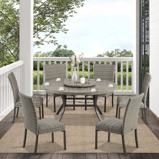 Pavane 7-Piece Patio Dining Set With Armless Chair