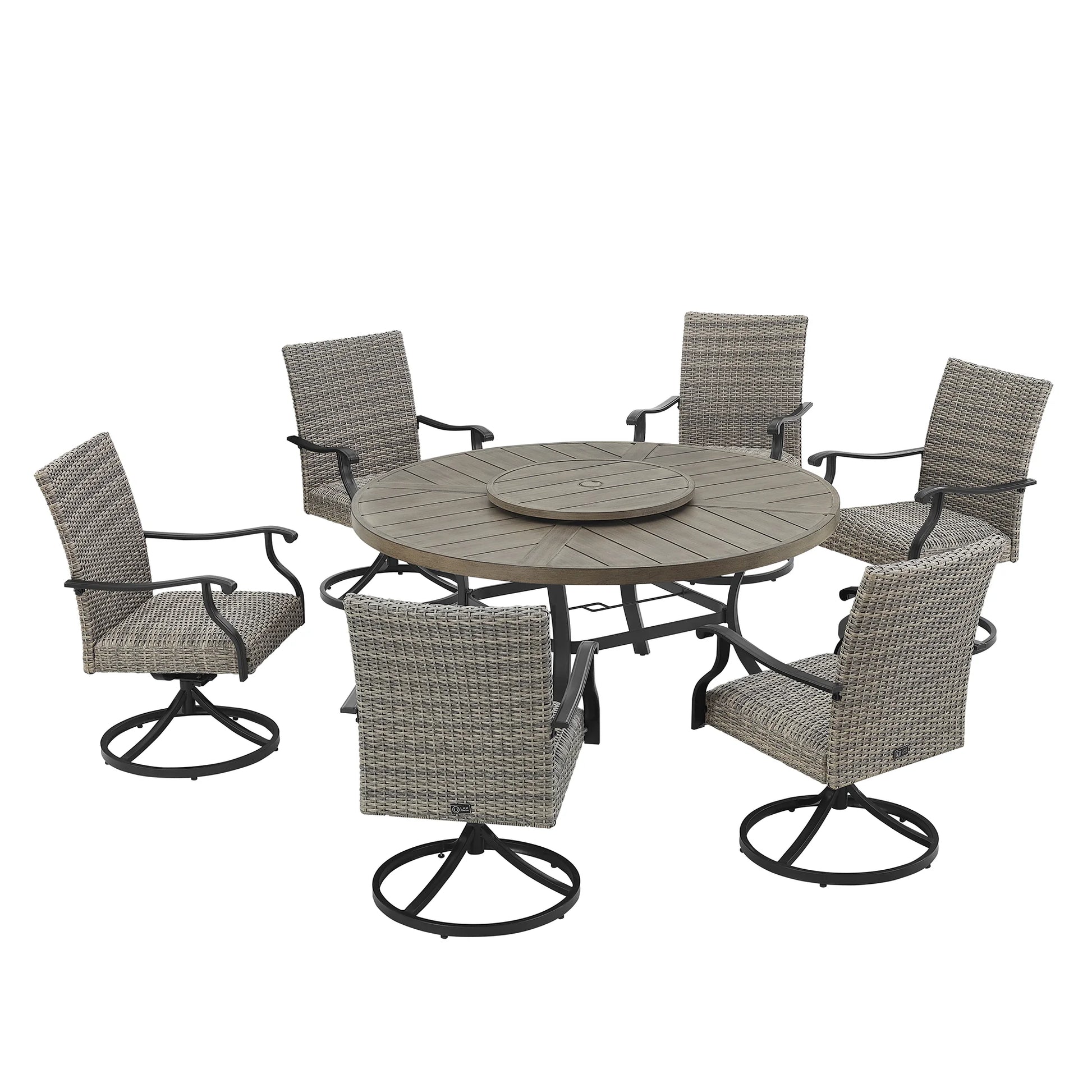 Pavane 7-Piece Patio Round Table Dining Set