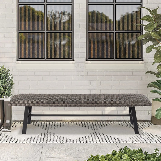 Pavane 70” All-weather Wicker Patio Bench
