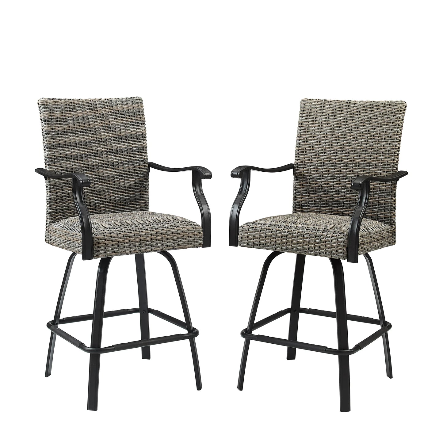 Pavane Outdoor Wicker Swivel Bar Stools