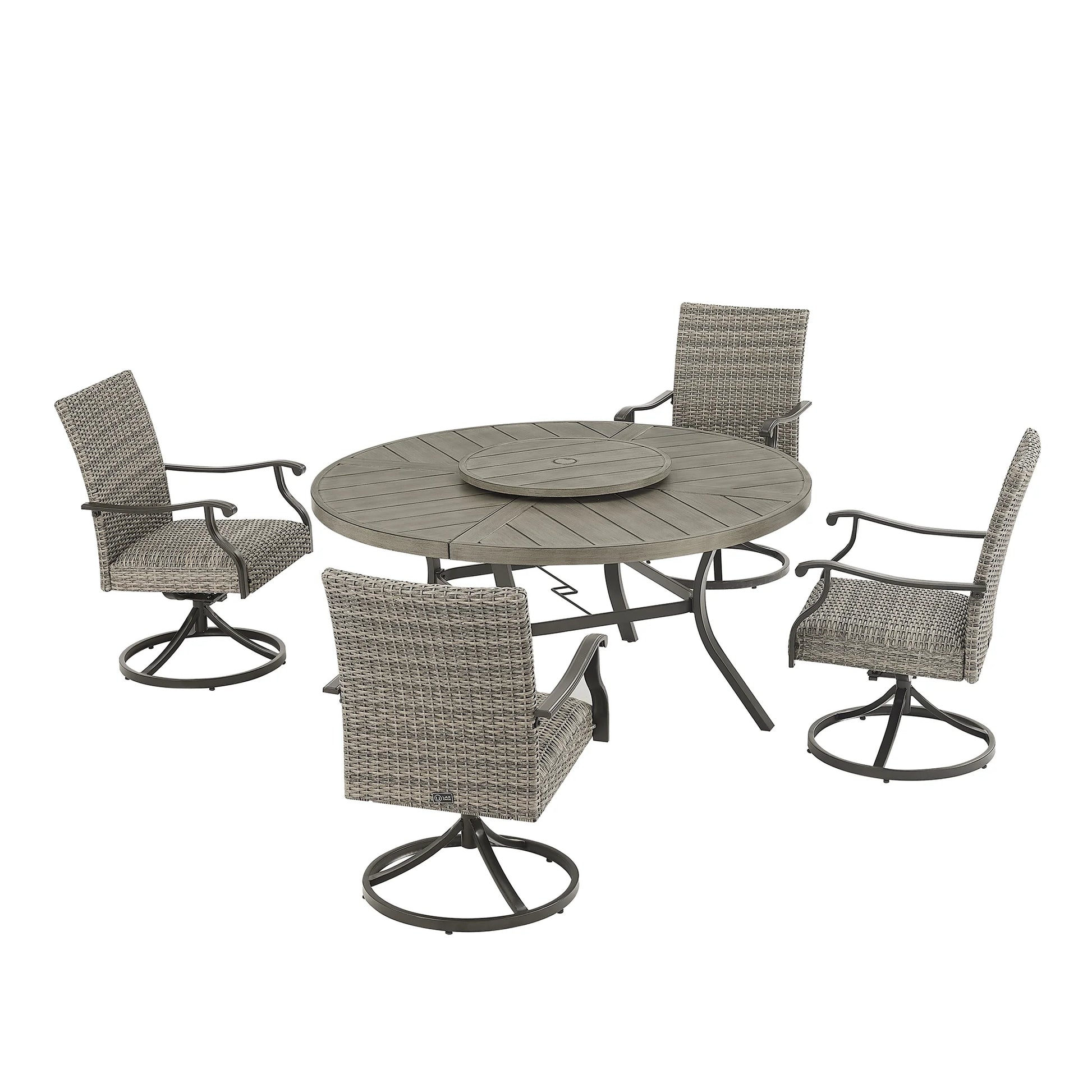 PeakHome Pavane 5-Piece Patio Round Table Dining Set