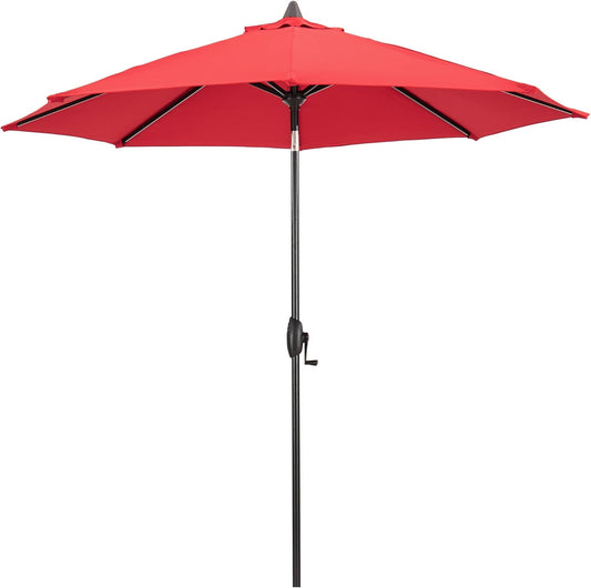 Peakhome Furnishings 9Ft Manual-tilted Patio Round Market Umbrella