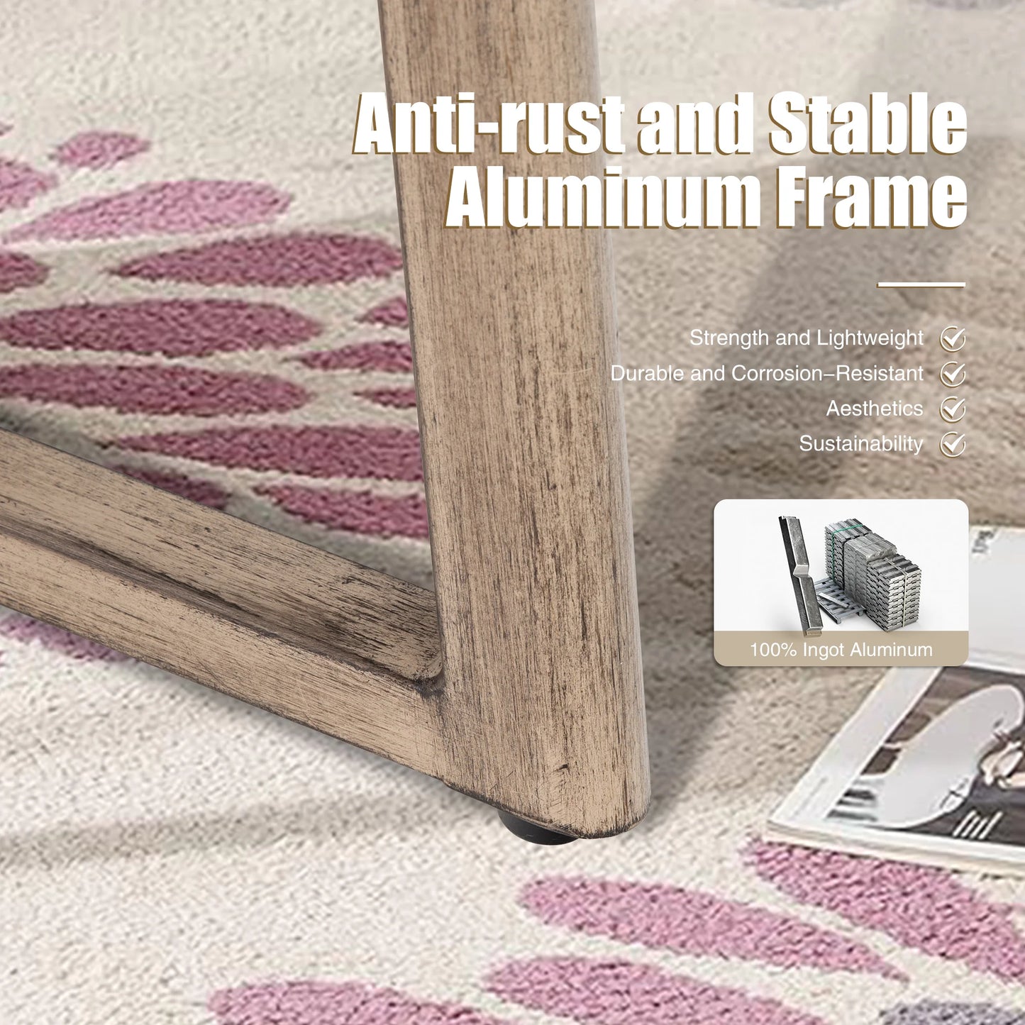 Spy Round Nesting Coffee Table With Sythetic Fibre Concrete Tabletop 2-Pieces