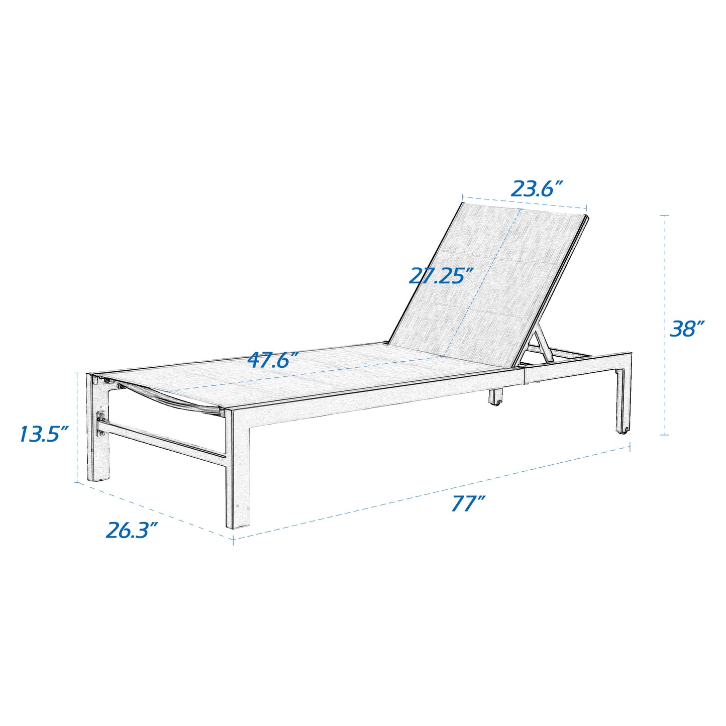 OPEN BOX I PEAKHOME Outdoor Chaie Lounges with Wheels and Quick Dry Foam Set of 2