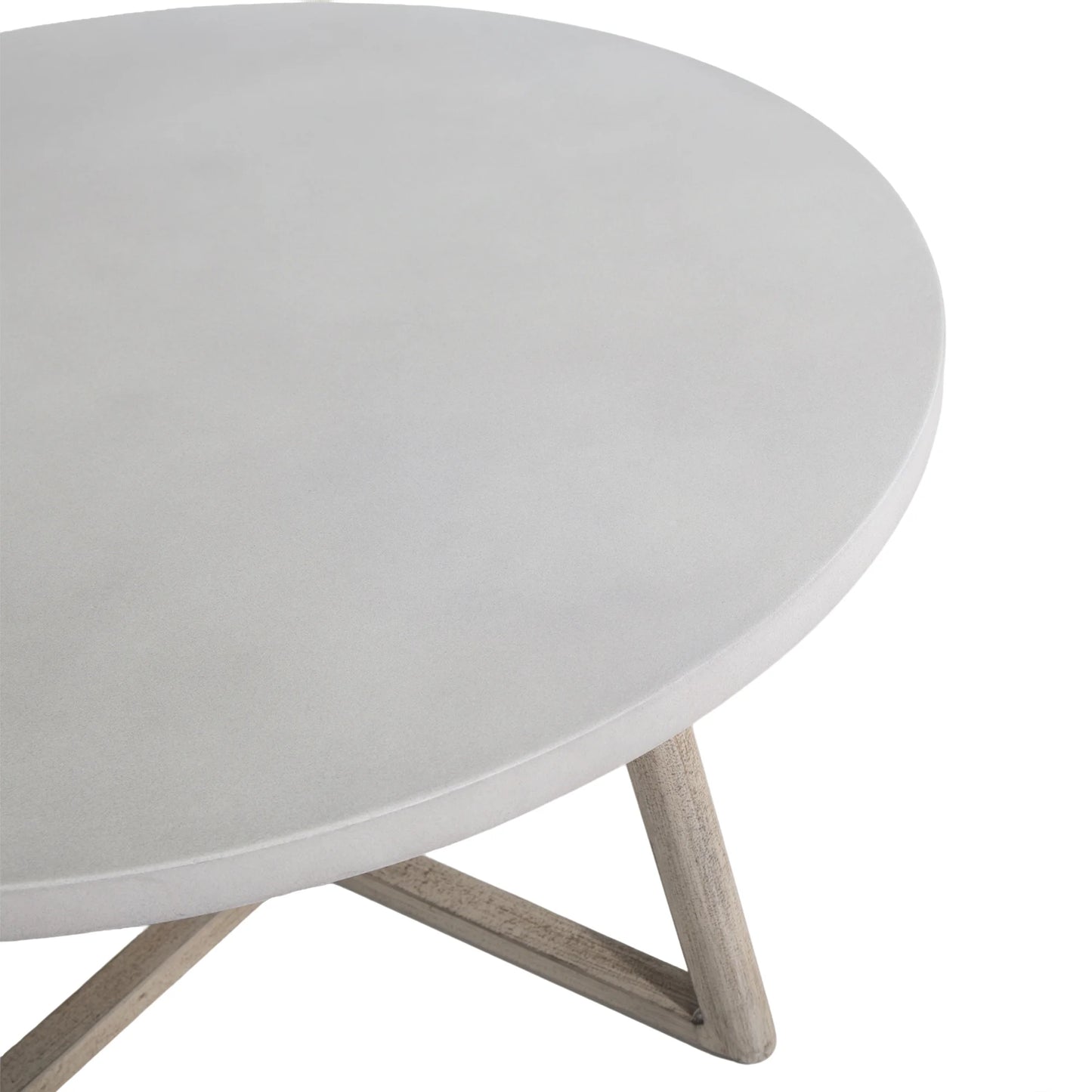 Spy Round Nesting Coffee Table With Sythetic Fibre Concrete Tabletop 2-Pieces