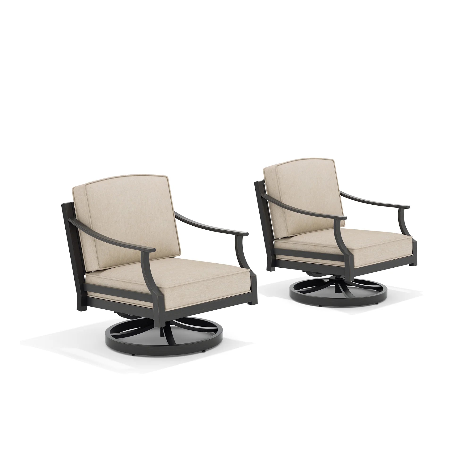 Tamarin Patio Aluminum Swivel Club Chair With Sunbrella® Cushions