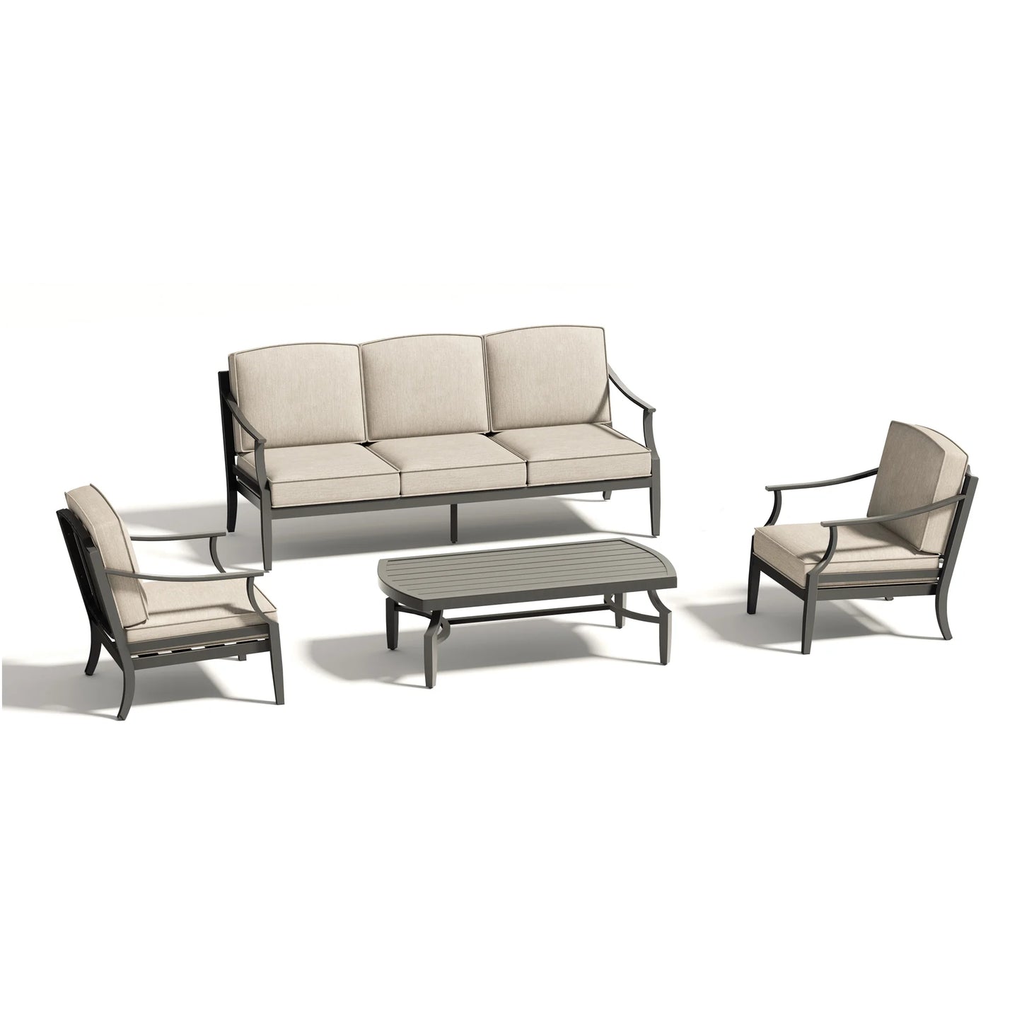 Tamarin 4 Pieces Aluminum Patio Conversation Set