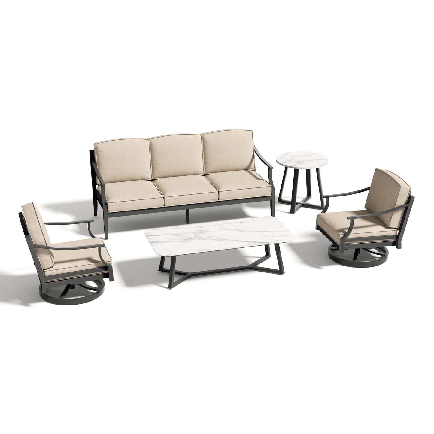 Tamarin Outdoor Furniture Set With Sintered Stone Table