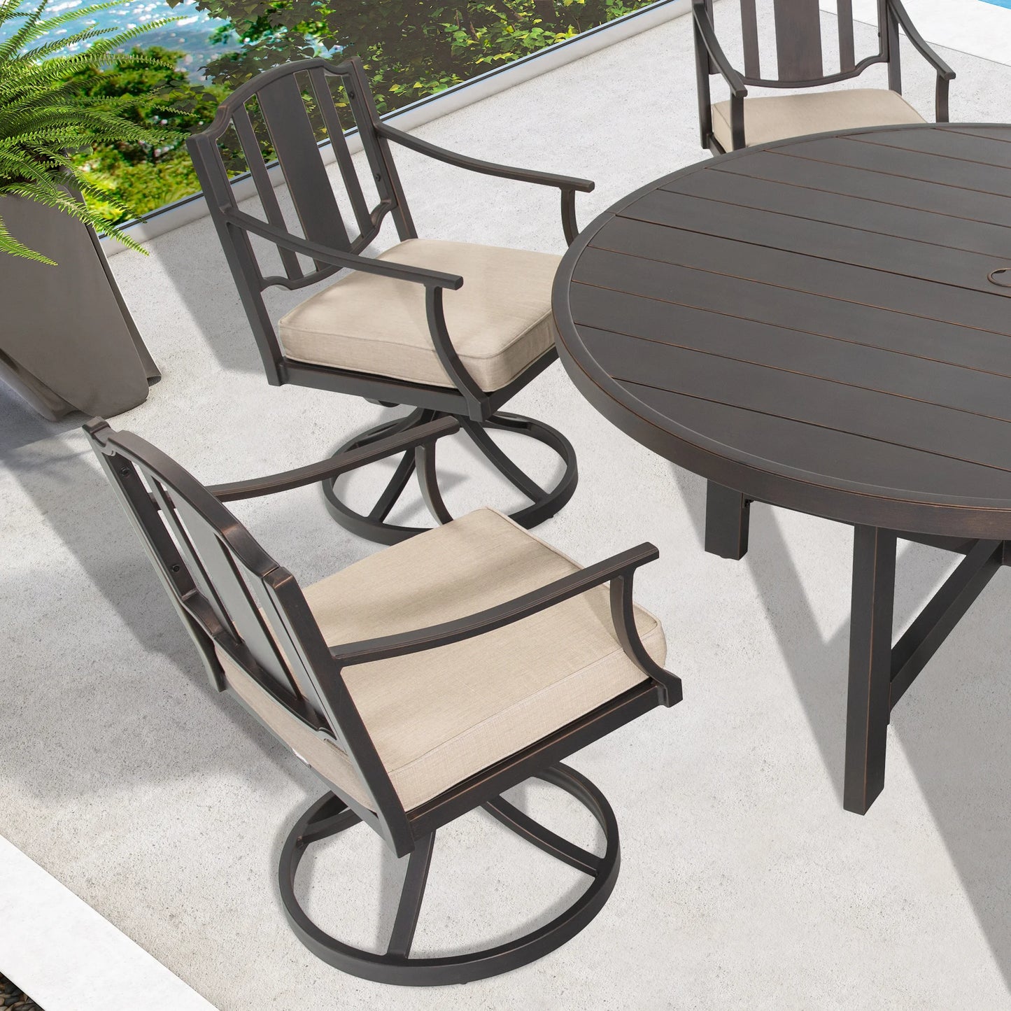 Tamarin 2-Piece Outdoor Dining Swivel Chair