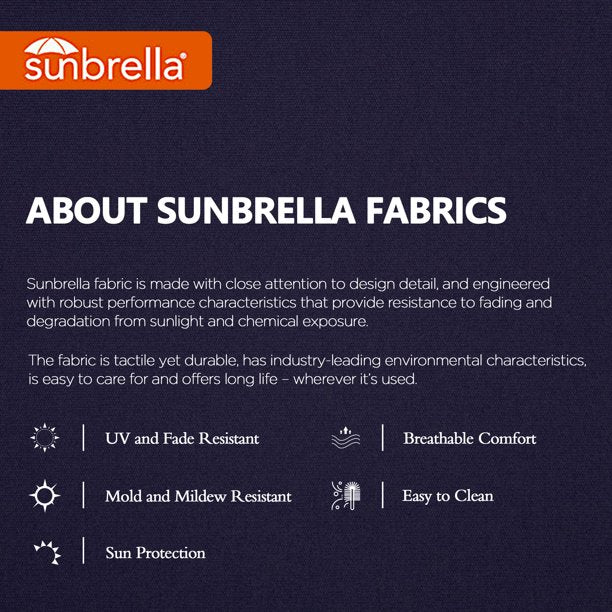9 Ft Outdoor Tiltable Round Market Sunbrella Umbrella with Aluminum Pole and Crank, Canvas Navy(Stand Not Included)