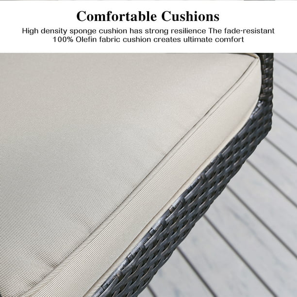 PEAKHOME Outdoor Rattan Swivel Bar Stools With Backs