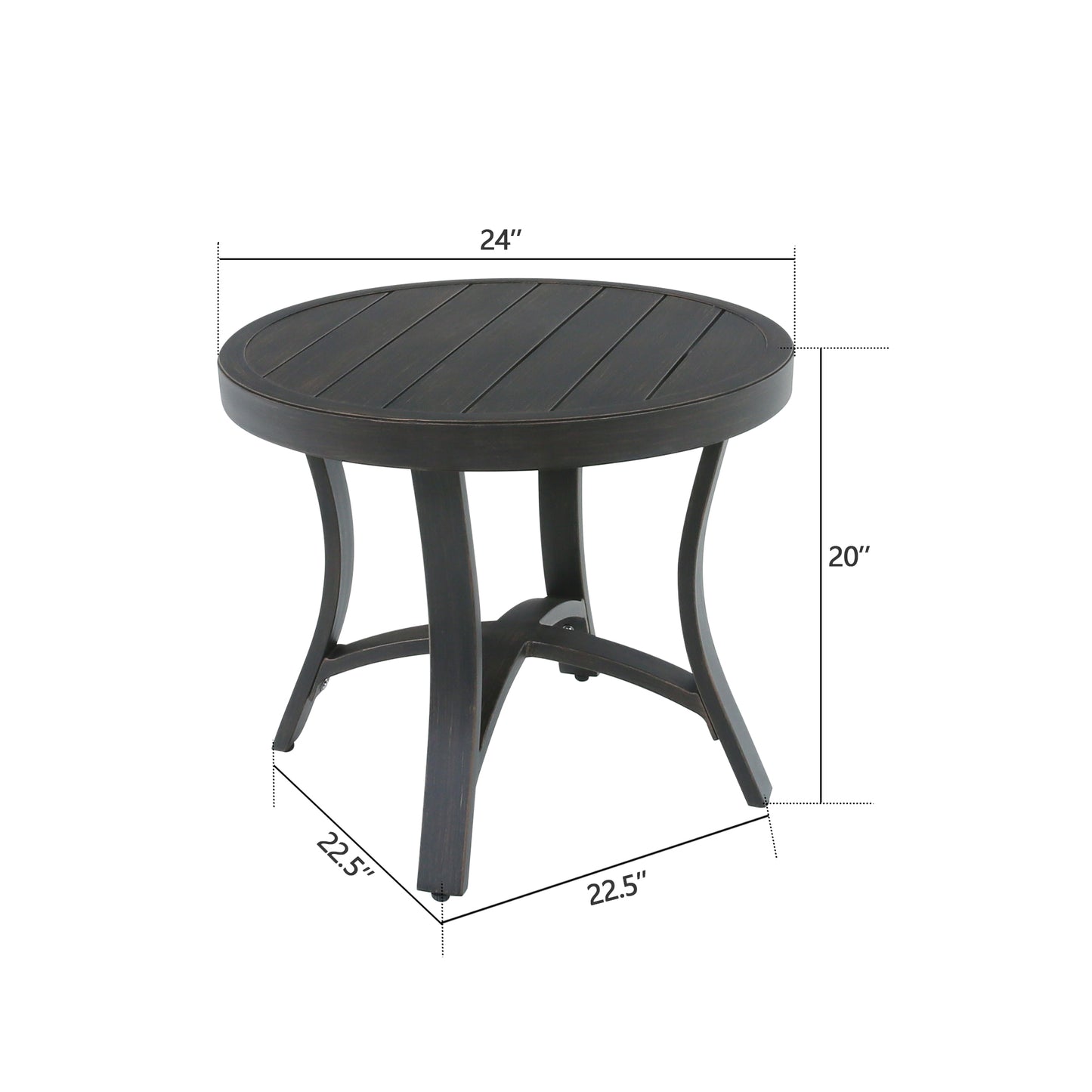 Chamber Outdoor Round 24'' Side Table