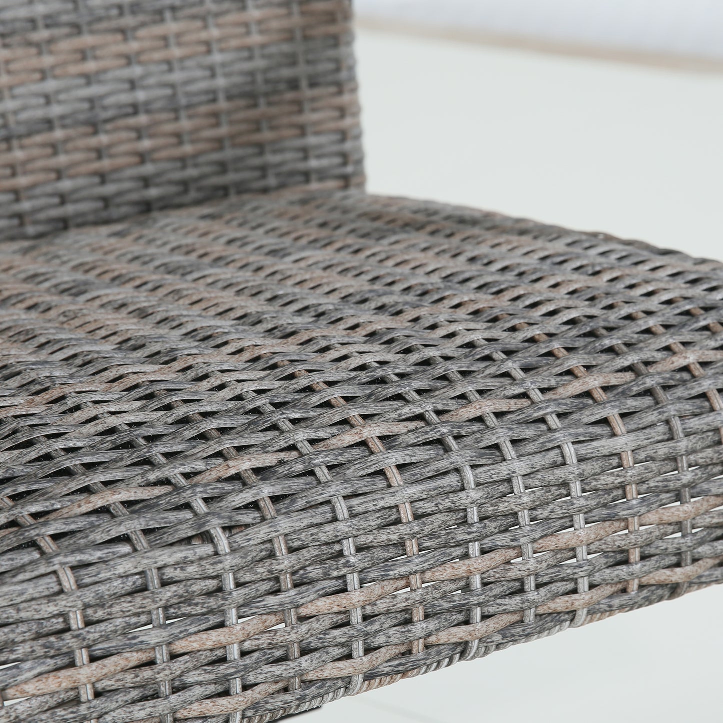 PEAKHOME Pavane 2-Piece Patio Wicker Armless Dining Chairs with Quick Dry Foam Filling