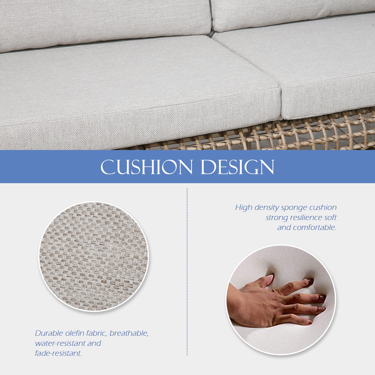 Arsterie Patio Hand-Brush Aluminum Club Chairs Set of 2 with Olefin Cushions