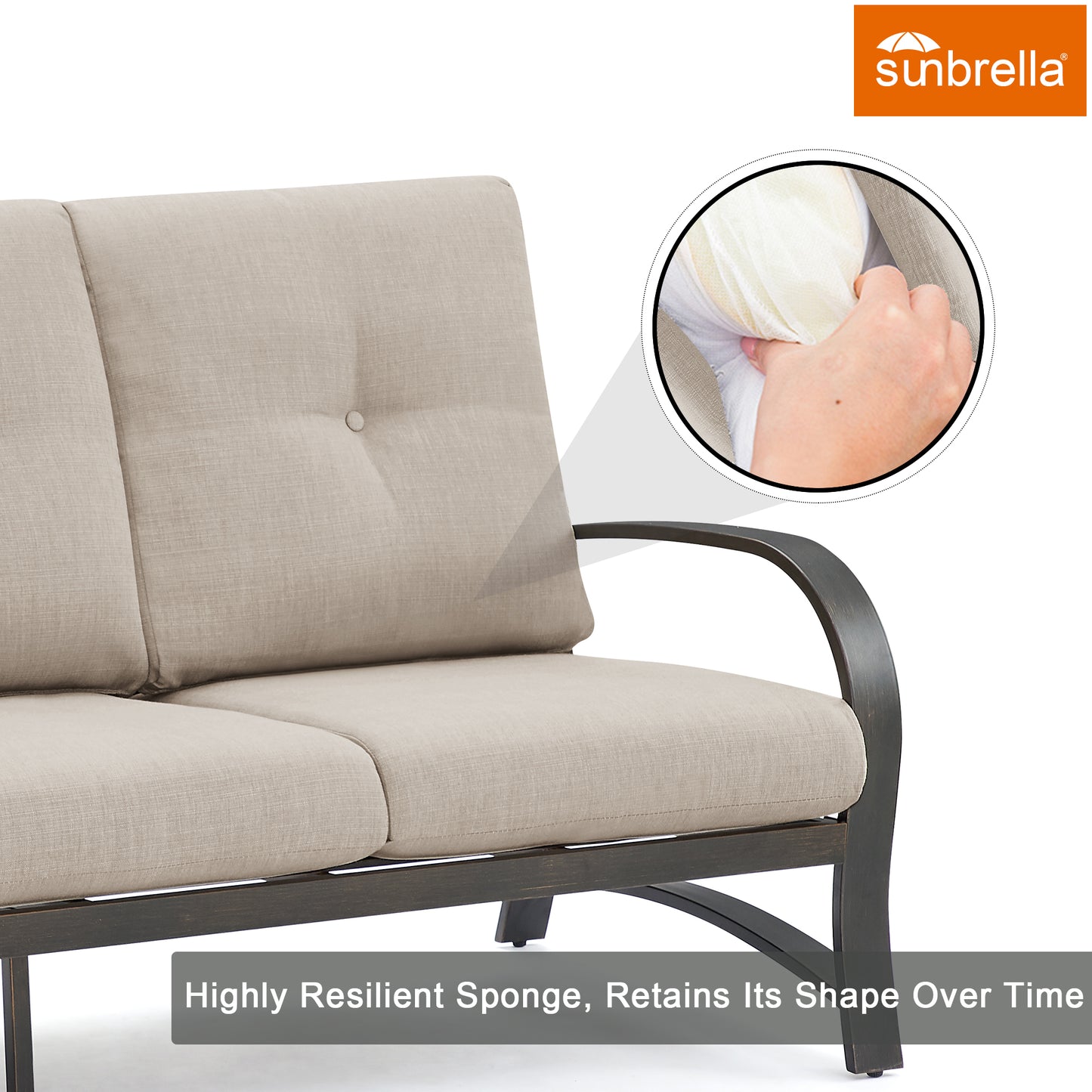 Chamber 3 Piece Outdoor Furniture Set with Sunbrella® Cushions