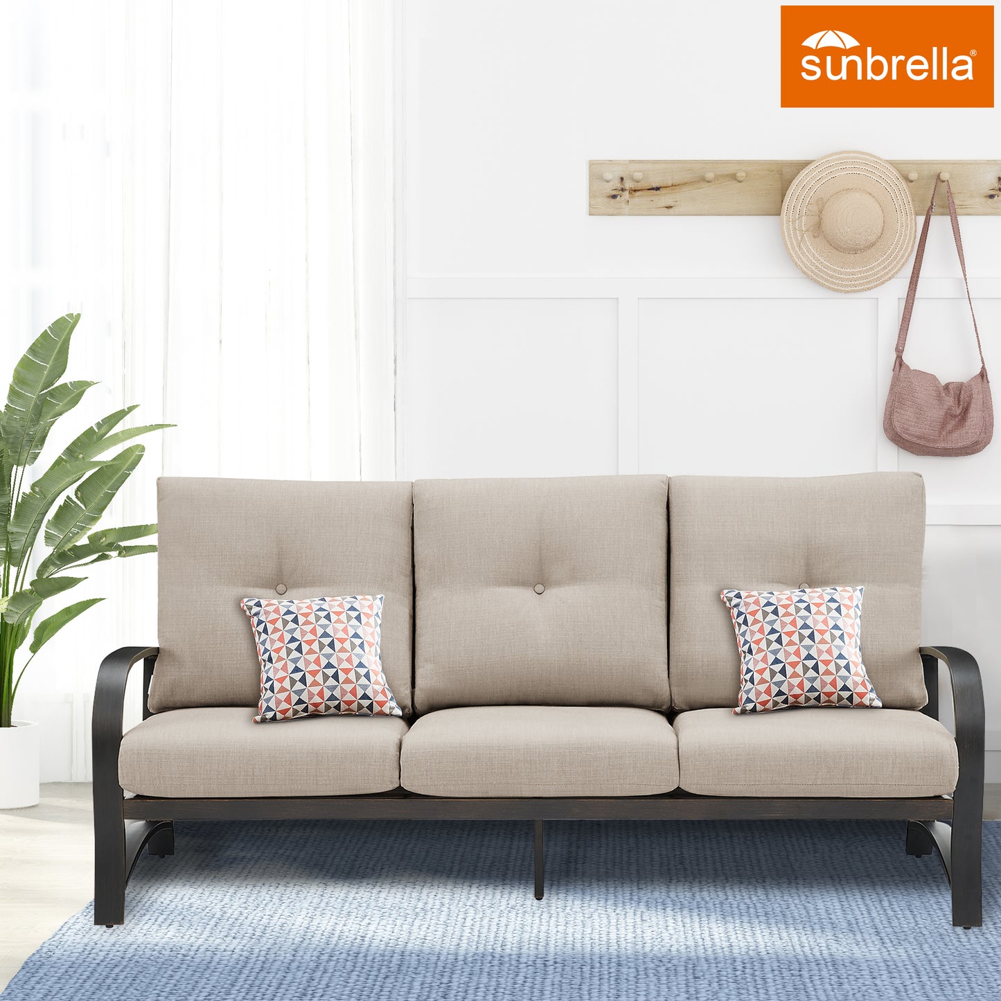 3-Seater Patio Conversation Sofa
