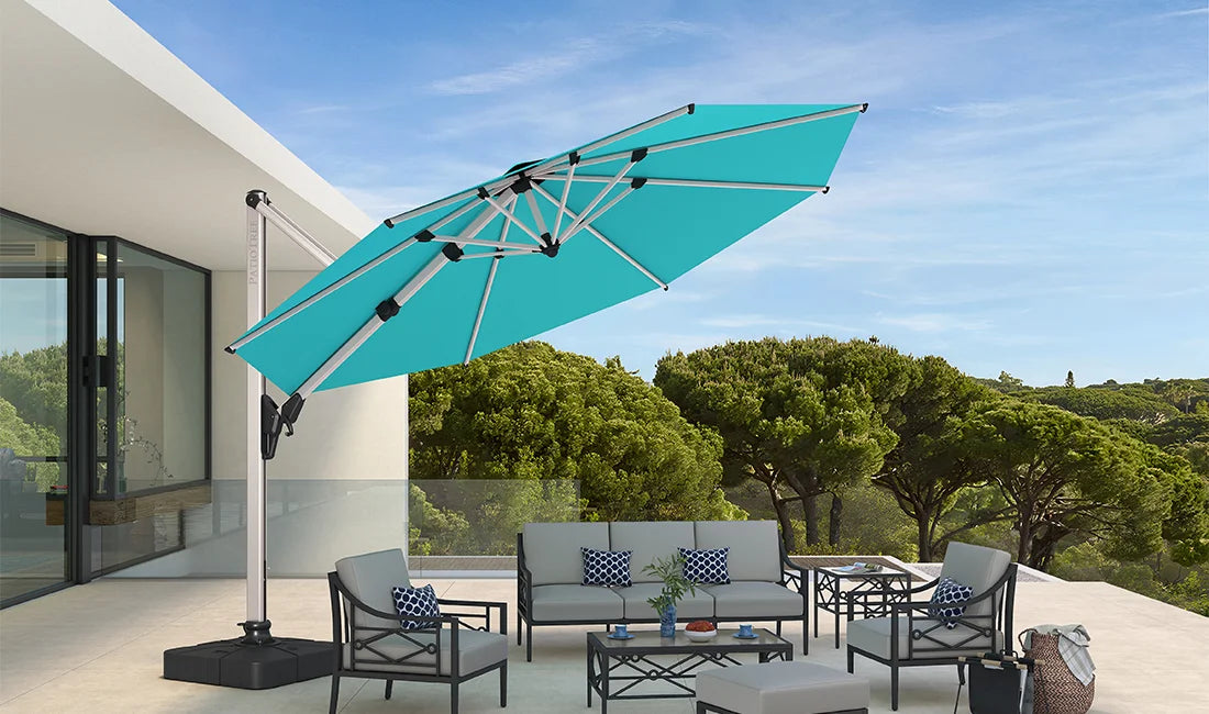 are patio table umbrellas a standard diameter Sunnyglade 9' Umbrella Outdoor Umbrella with 8 Ribs Tan Outdoor Umbrellas - Your Guide