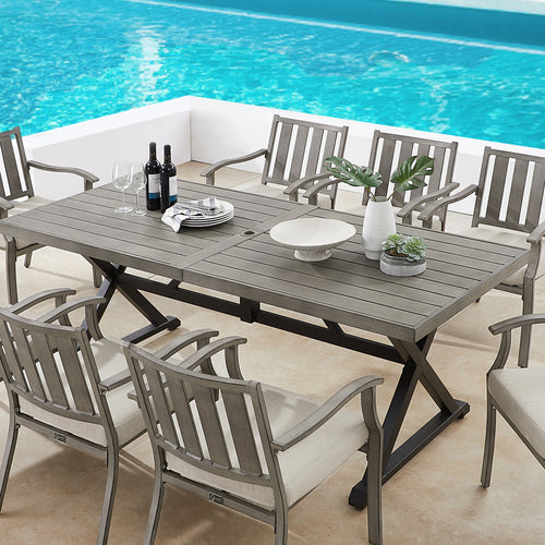 PEAKHOME Azur Rectangular Outdoor Dining Set with Sunbrella® Cushions