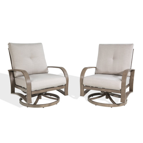 Chamber Patio Aluminum Swivel Club Chair with Sunbrella® Cushions