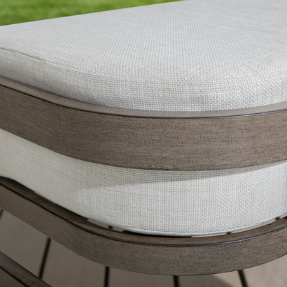 Sereno Aluminum Patio Ottoman With Cushions