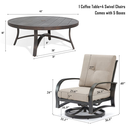 Chamber Patio 4 Seat Conversation Sets With Sunbrella® Cushions