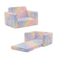 Convertible Kids Chair 2-in-1 Flip Open Kids Couch/Sleeper, Rainbow Star